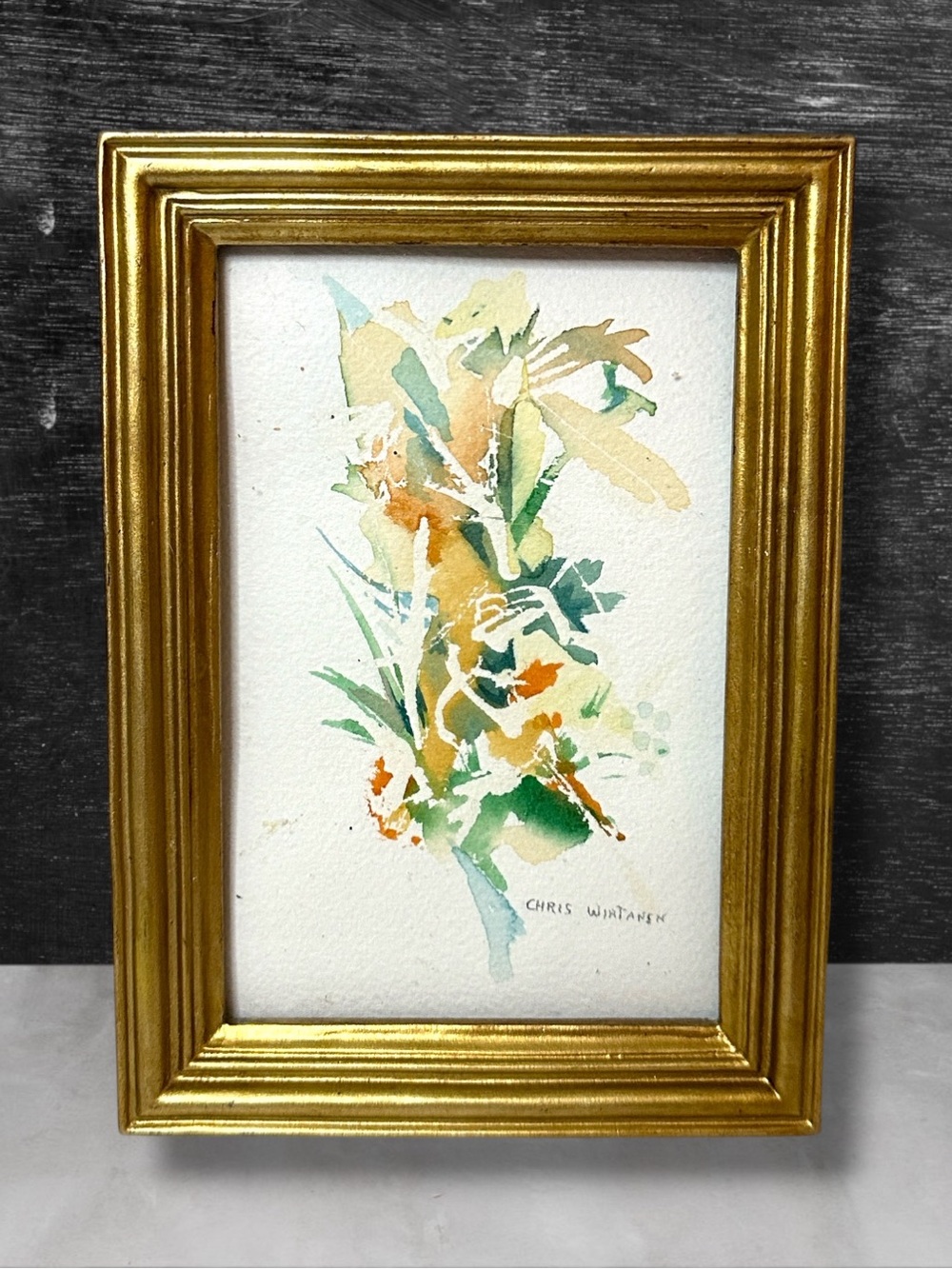 Vintage Mini Watercolor ABSTRACT CHRIS WIATANSEN P5